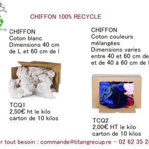 Chiffon 100% recyclé pour les entreprises