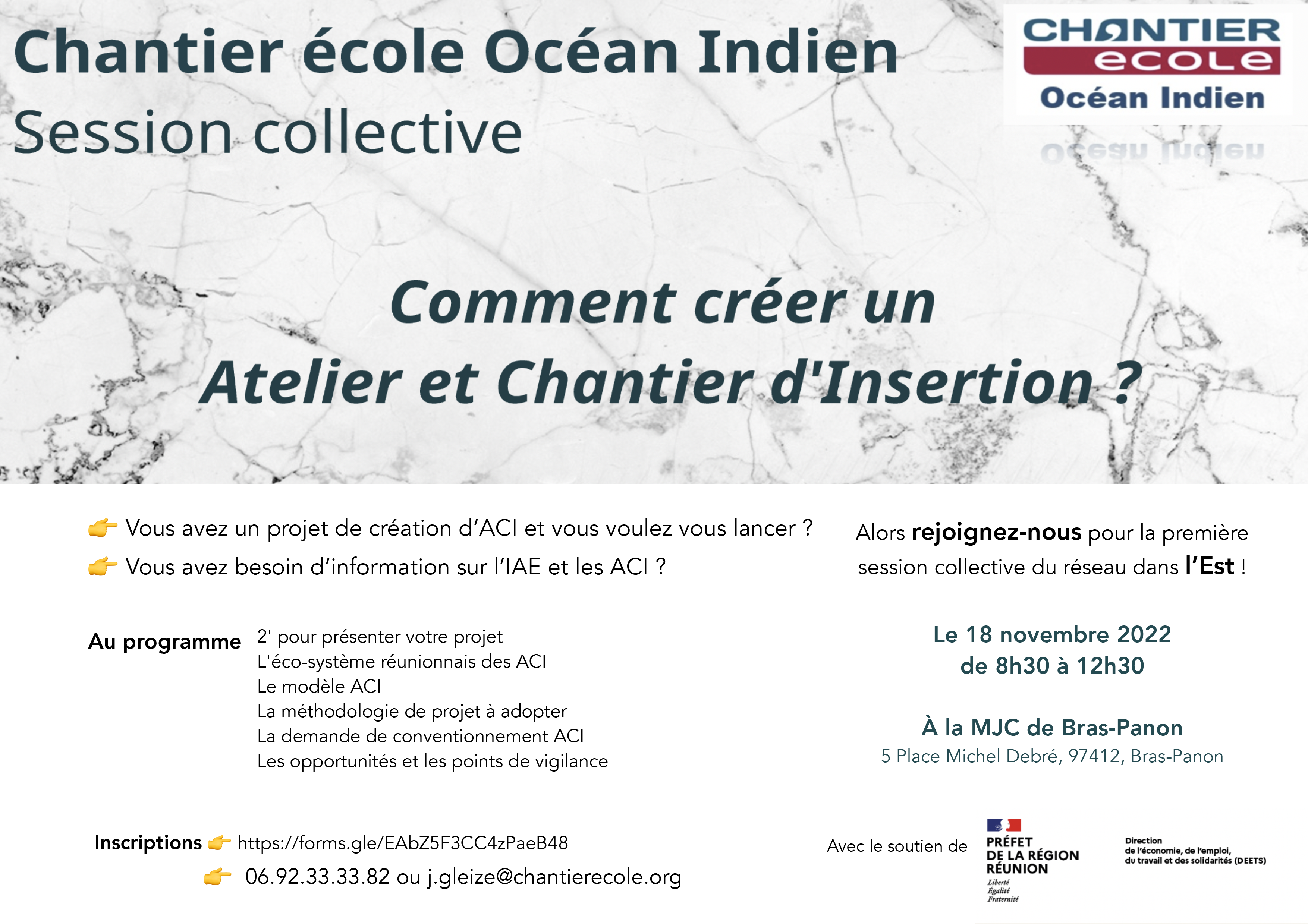 Flyer Atelier Chantier Ecole